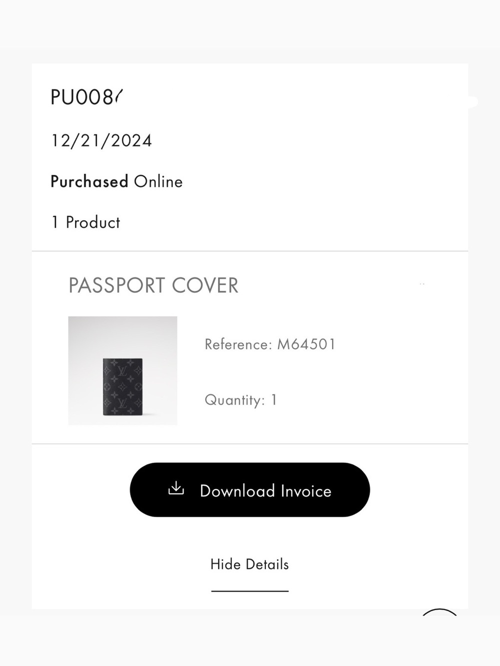 Louis Vuitton Black & Gray Monogram Passport/Card Holder - Picture 4 of 4